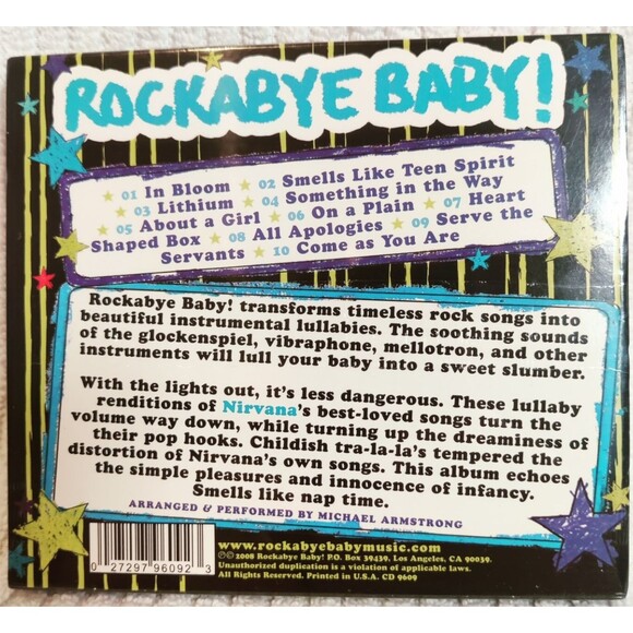 Vintage ROCKABYE BABY - Baby Lullaby Renditions Of Nirvana - CD - SEALED/NEW - Picture 2 of 6